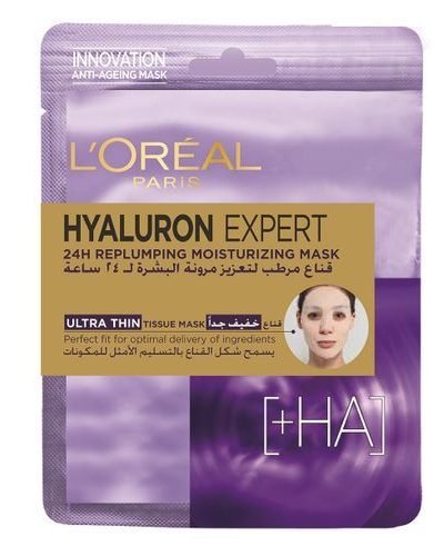 LOREAL HYALURON EXPERT TISSUES MASK قناع خفيف مرطب لتعزيز مرونة البشرة