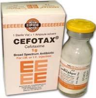 CEFOTAX 1 GM 1 VIAL+1 AMP SOLVENT سيفوتاكس 1 جم 1 فيال + 1 أمبير مذيب