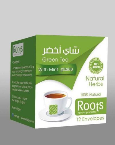 ROOTS اعشاب رووتس شاى أخضر 2 جم 12 كيس