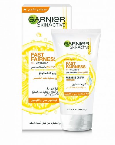 GARNIER FAST FAIRNESS CREAM UVA/UVB 50ML  كريم تفتيح سريع للبشرة UVA / UVB 50 مل