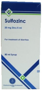 SULFOZINC 20 MG / 5 ML SYRUP 80 ML سلفوزنك (زنك 20 مجم / 5 مل) شراب 80 مل
