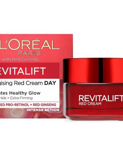 LOREAL REVITALIFT ANTI-WRINKLE DAY CR. 50ML ENERGIZING RED
