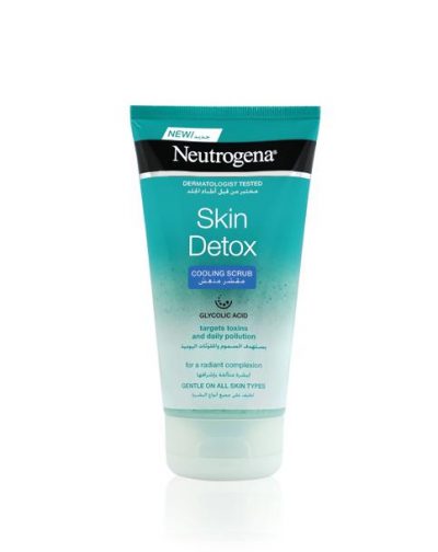 NEUTROG. SKIN DETOX COOLING SCRUB 150ML نيوتروجينا، مقشر الوجه، سكين ديتوكس ‫(ديتوكس البشرة)، المقشّر المنعش، 150 مل
