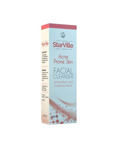 STAR VILLE ACNE PRONE SKIN FACIAL CLEANSER 250 ML ستار فيلي منظف للوجه المعرضة لحب الشباب 250 مل
